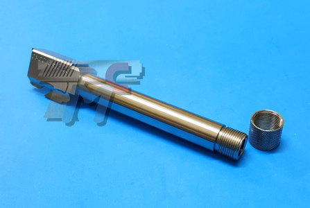 Creation Stainless Steel Threaded Outer Barrel for Marui Glock 17 - Click Image to Close